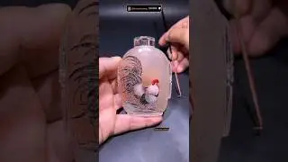 Craft | Art in bottle | Cock painting in bottle | #DIYcrafts | Texture Crafting | #creativeproject