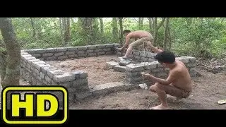 Primitiivinen teknologia selviytymisen taitoja Er&auml;maassa rakentaa talon Roman osa 2