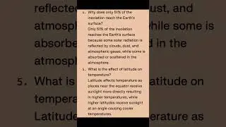 Class 9 ICSE Geography &ndash; Insolation Chapter Q&A | Quick revision|#icse9 #geography#quickrevision