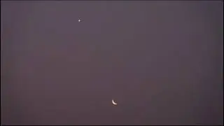 The Waning Cresent Moon and Venus on 9 January 2024 with Canon Powershot G7X Mark ii