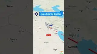 🛫 India to Ireland 🛬| ✈️flight travel 🧳| 🌍 route map 🗺️| #travel #viral #trending #india #shorts #fb