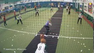 83094 Court1 Action Indoor Sports Birmingham Batting End Treetops Warriors v Birmingham Leopards