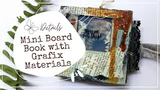 Details Mini Board Book with Grafix Materials | #MixedMedia
