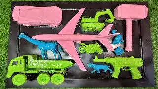 Cleaning Toys Airplane, Sand Truck, Excavator, Gun, McQueen Car