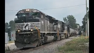 SVR 2016, Day 73: NS 2654 leads NS 143 south through Montpelier with an awful horn.