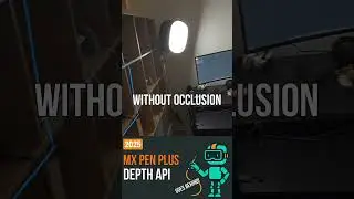 This Stylus Goes Behind Real Objects (MX Ink + Meta Depth API) #vrdev  #MixedReality #logitechmxink