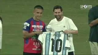 Two legends❤️ One frame ❤️Sunil Chhetri and Lionel Messi