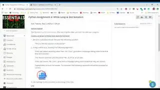 Python Assignment 4A  While Loop & Dot Notation Program Demo