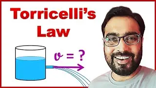 🔴 Torricelli's Law || Speed of Efflux || for Class 11 in HINDI