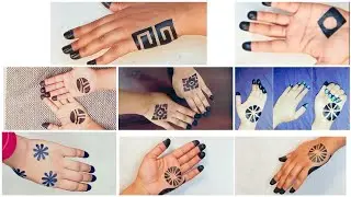 مجموعه متنوعه  سهله وانيقه لليد /حنة سودانيه بالشريط/mehndi designs for hand