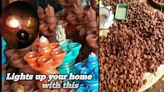 Special night lamps making/karthigai deepam/ lamp making at home /Diy Colorful lamps making in tamil
