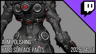 3D Character Sculpting - Marco Plouffe's Twitch Stream of 2025-04-01 - Arm Polish Hard Parts p3