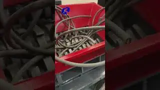 Double shaft shredder shreds cables #machine #doubleshaftshredder #shredder #recycle #recycling