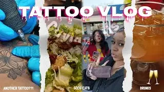 TATTOO VLOG, MEET MY SISTER👩🏻&zwj;❤️&zwj;👩🏽GOOD EATS, I USED NUMBING CREAM😱😖