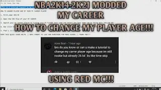 STEP BY STEP TUTORIAL HOW TO CHANGE MYCAREER PLAYER's AGE NBA2K14 PC