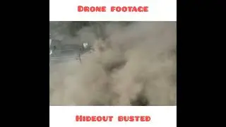 Drone footage of militant hideout being destroyed by security forces in Nadihal area of Bandipora