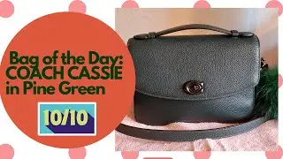 Bag of the Day: Beautiful COACH CASSIE in Pine Green  | What's in my Bag?