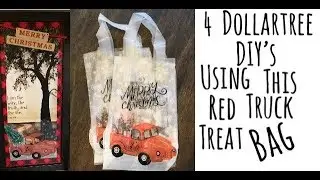 4 Dollartree DIYs Using Little Red Truck Treat Bags