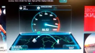 ZyXEL keenetic lite III тест вх./исх. скорости через LAN с помощью speedtest