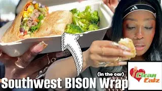 😱🤯🤯 Eating HIGH PROTEIN Southwest BISON WRAP For Weight-Loss I Clean Eatz | BEBE EATS #CleanEatz