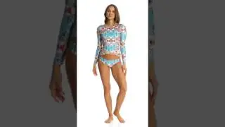 Lume Women's Brighton Emma Crop Long Sleeve Rashguard | SwimOutlet.com