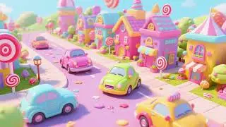 Color Cars in Candyland | Learn Colors with Cars & Kids Songs 🍭🚗🌈