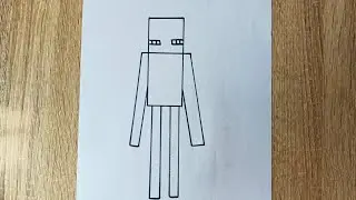 How To Draw Minecraft Enderman 