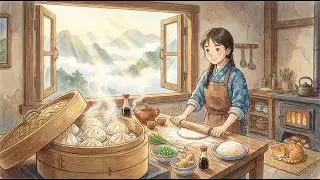 Steaming Xiao Long Bao in Misty Mountains 🥟 Ghibli Style ASMR | Relaxing Chinese Cooking