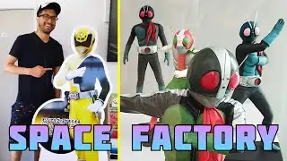 THEY MAKE SOFUBI VINYL FIGURES HERE! Space Factory in Japan! | Kamen Rider, Ultraman, & Dekaranger