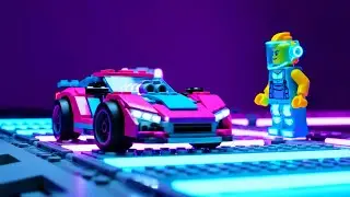 LEGO Cyber Car Workshop 🔧🚗 | The Brightest Neon Build You&rsquo;ll Ever See