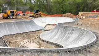 FIRST CONCRETE!! - NEW Skatepark Progress - Spohn Ranch Skatepark Worksite Visit