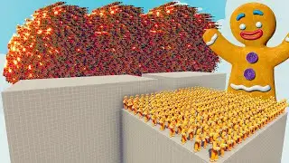 200x GINGERBREAD + 1x GIANT vs EVERY GOD - Totally Accurate Battle Simulator TABS