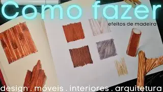 APRENDA A FAZER TEXTURA COM EFEITO DE MADEIRA PARA DESIGN DE MÓVEIS,  INTERIORES E ARQUITETURA.