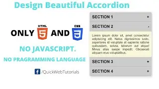 How To Design Accordion Only Using 