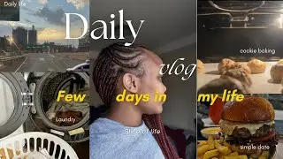 Cozy Introvert vlog 🫧|Baking |Laundry |Cooking|Dinner date &daily life🌷✨