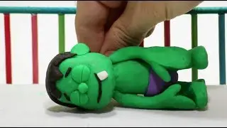 DibusYmas Baby Hulk needs Teddy bear Stop Motion Play Doh Cartoon for children - Vengatoon