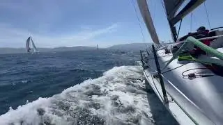 Sailing the Channel in a Volvo 60 Sailboat