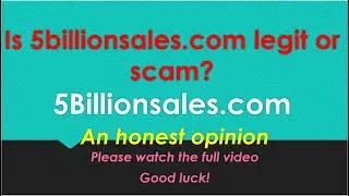 Is 5Billionsales.com legit or scam? 5Billionsales honest review| Make money online| Easy extra money