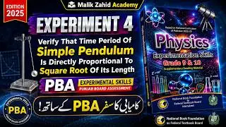 Experiment 4 | Verify That Time Period Of Simple Pendulum  Is Directly Proportional To Its Length