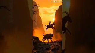 🔥🙏 Leopard attacked mountain goat 🐐⛰️🐆 #shortsfeed #goatlife #goatmountain #tiger #leopard