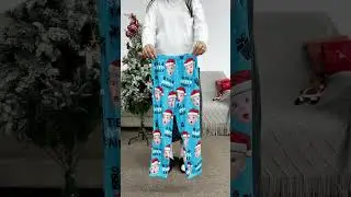 Custom Photo Christmas Gift Family Name | Personalized Pajama Pants