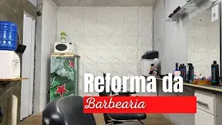 Reformei a PAREDE da minha BARBEARIA 💈💈