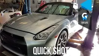 Nissan R35 GTR Matte Black Roof Wrap - Quick Shot