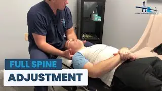 Michael Gets Full Spine *Chiropractic Adjustment* For Neck, Middle Back and Lower Back Pain Relief.