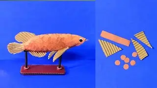 Making Arowana Fish Out Of Cardboard | Home Decor Crafts