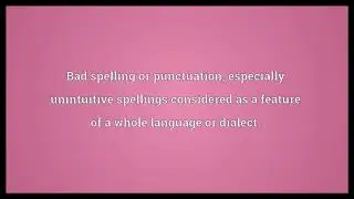 Cacography Meaning