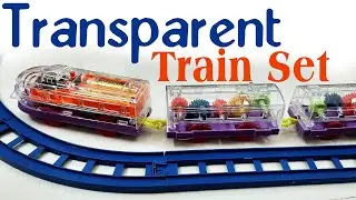 Unboxing Transparent Gear Train | Transparent  Educational music and light Toy Train Set for Kids