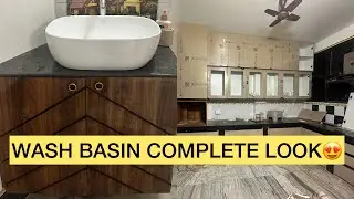KITCHEN AND WASH BESIN COMPLETE MAKE OVER🤩#youtubevideo #reels #cloudkitchen #home @seegeevlogs 