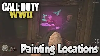 COD WW2 Zombies The Final Reich - All Painting Locations (Voice of God)