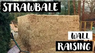 Strawbale Wall Raising // Bale resizing & Door frame fitting // Strawbale Build Part IV